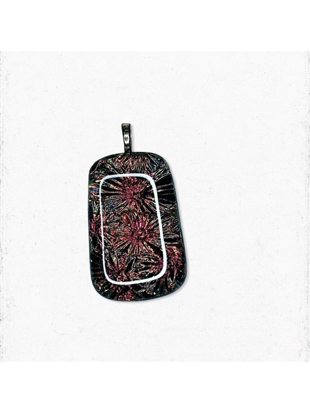 6212gc. Art Glass Orange Pendant Sunflowers
